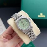 Rolex Datejust 31mm Mint Green Dial 316L Steel Jubilee Bracelet Diamond Bezel Lady Watch